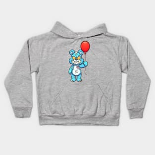 Evil Teddy bear with balloon Kids Hoodie